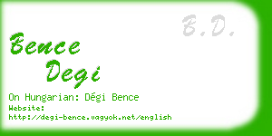 bence degi business card